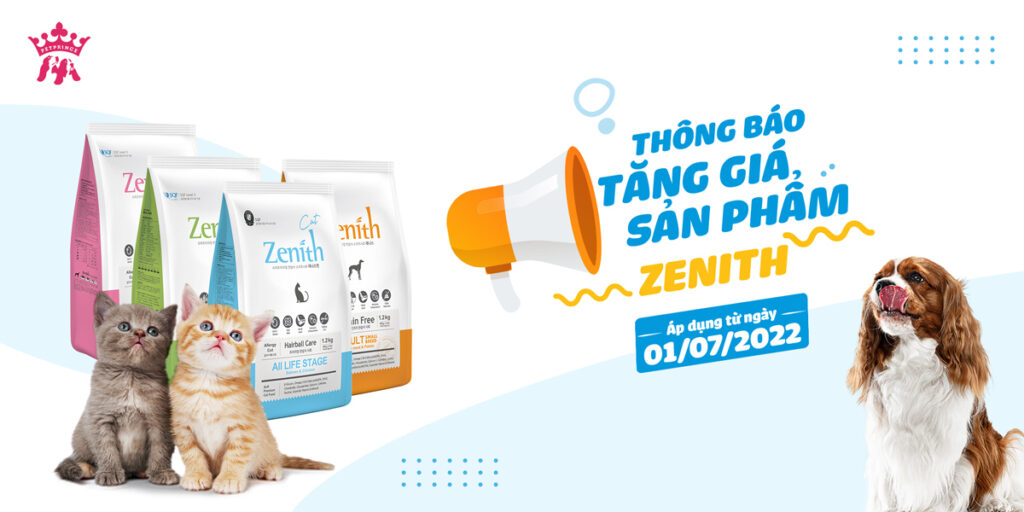 Thông báo tăng giá sản phẩm Zenith