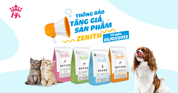 Thông báo Tăng giá sản phẩm Zenith