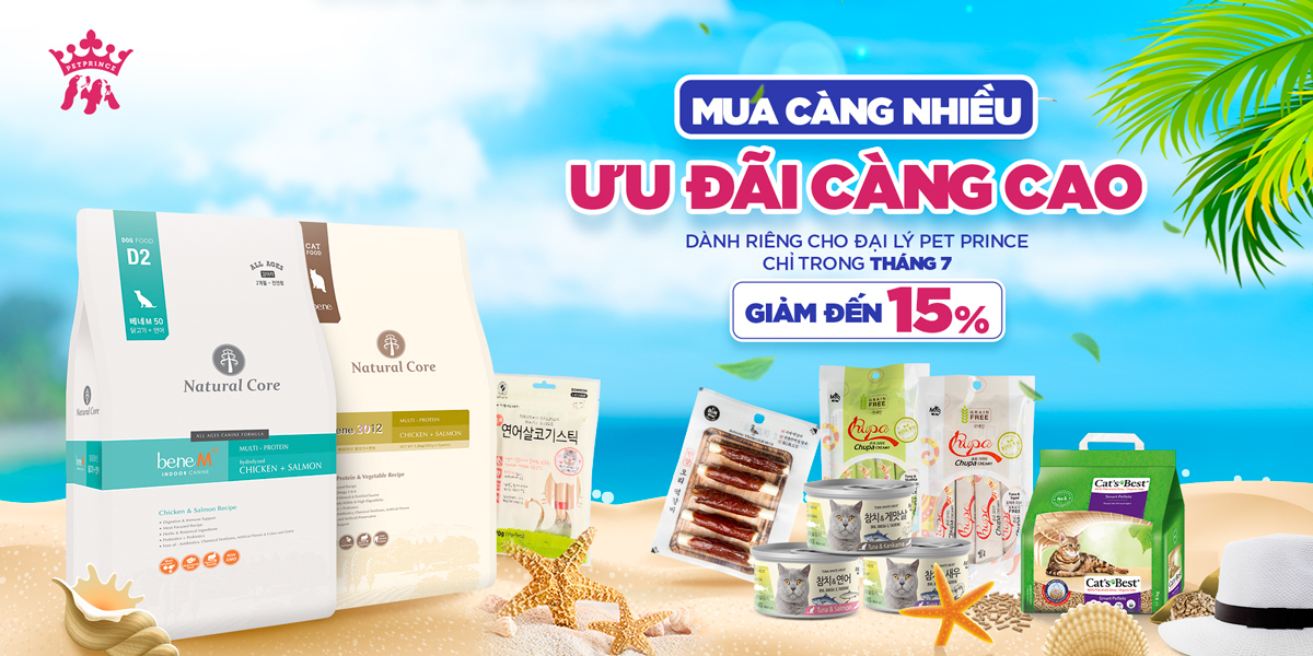 ƯU ĐÃI THÁNG 7 DÀNH CHO ĐẠI LÝ PET PRINCE: MUA CÀNG NHIỀU - ƯU ĐÃI CÀNG CAO