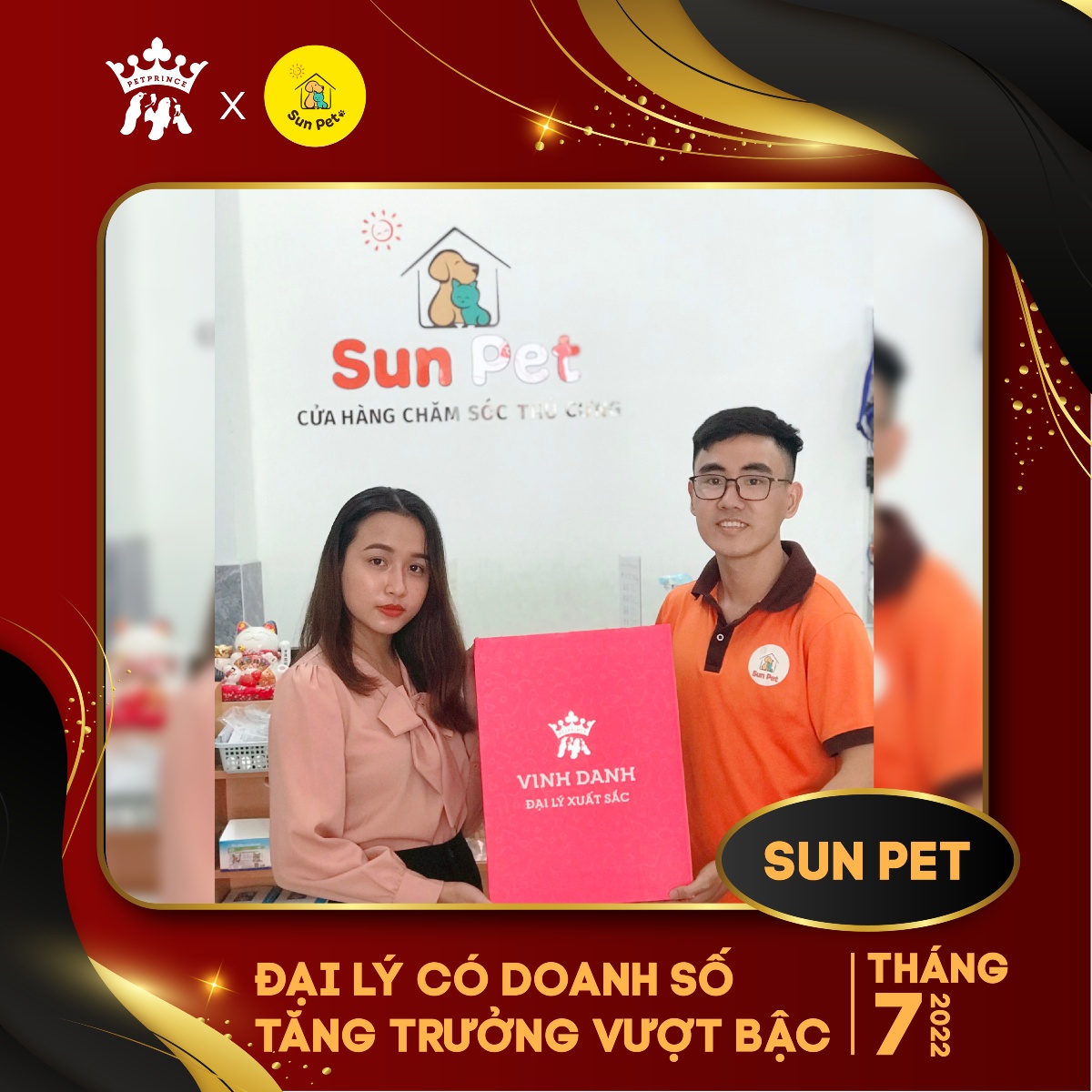 Trao quà Vinh Danh Tháng 7 Sun Pet