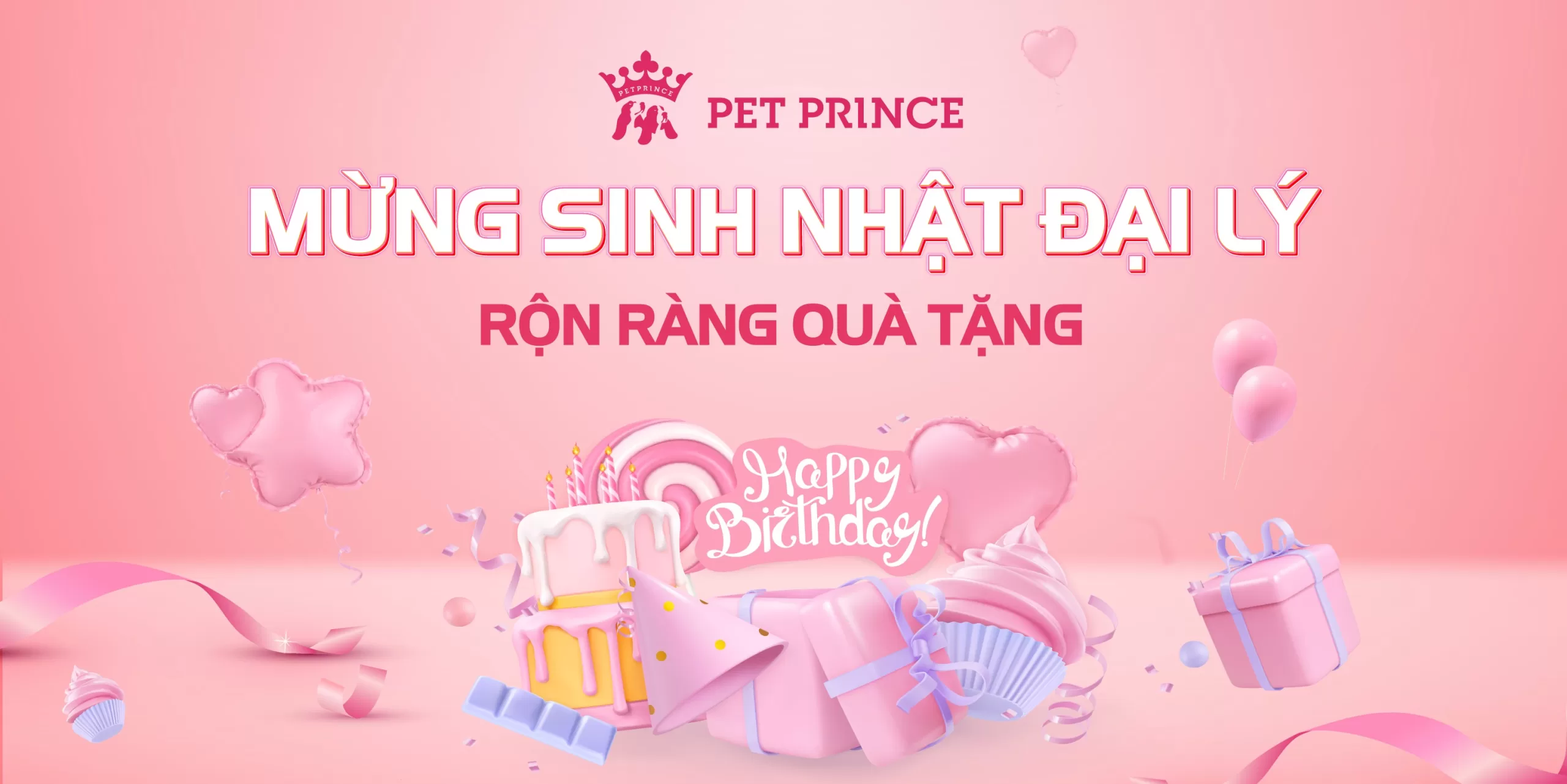 sinh nhat dai ly ron rang qua tang cung Pet Prince