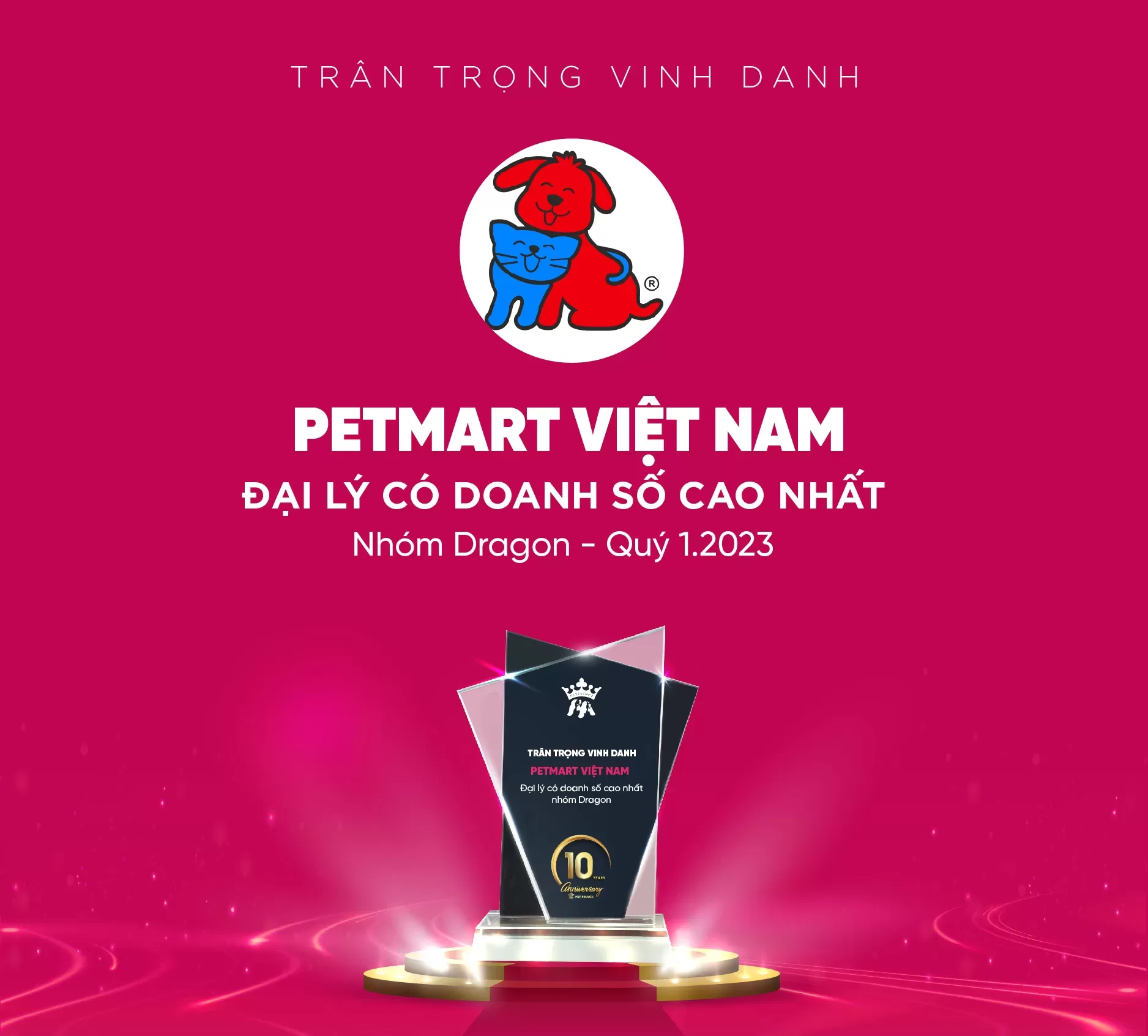 Vinh danh đại lý pet mart việt nam quý 1