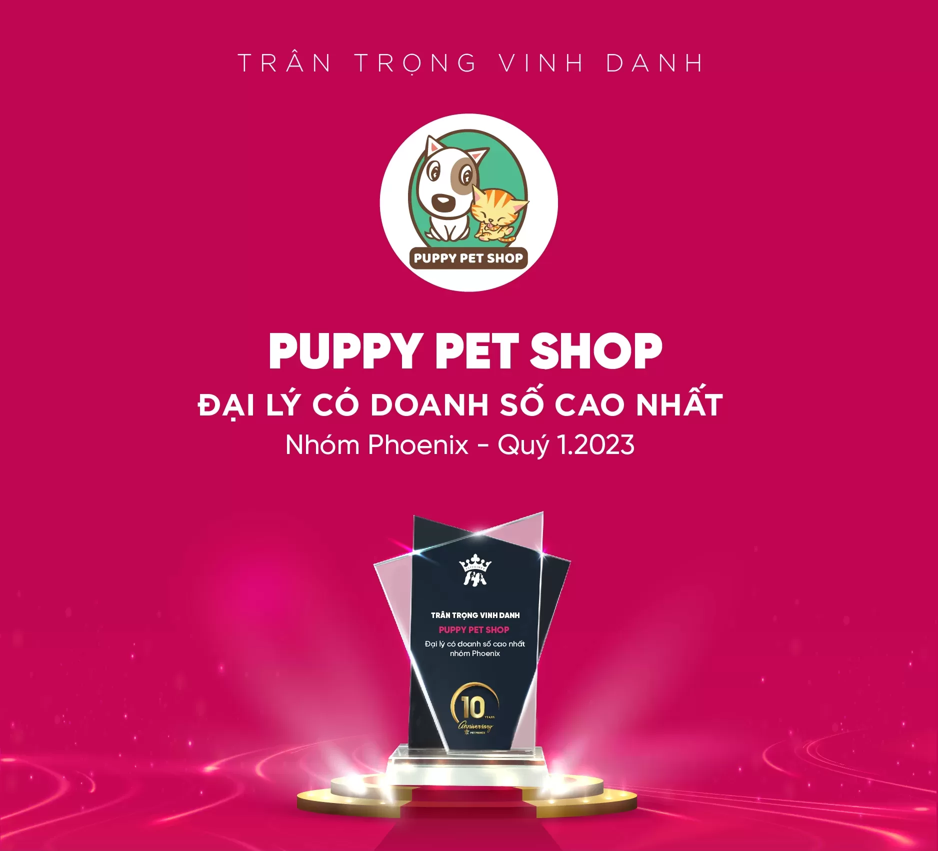 Vinh danh đại lý puppy pet shop quý 1