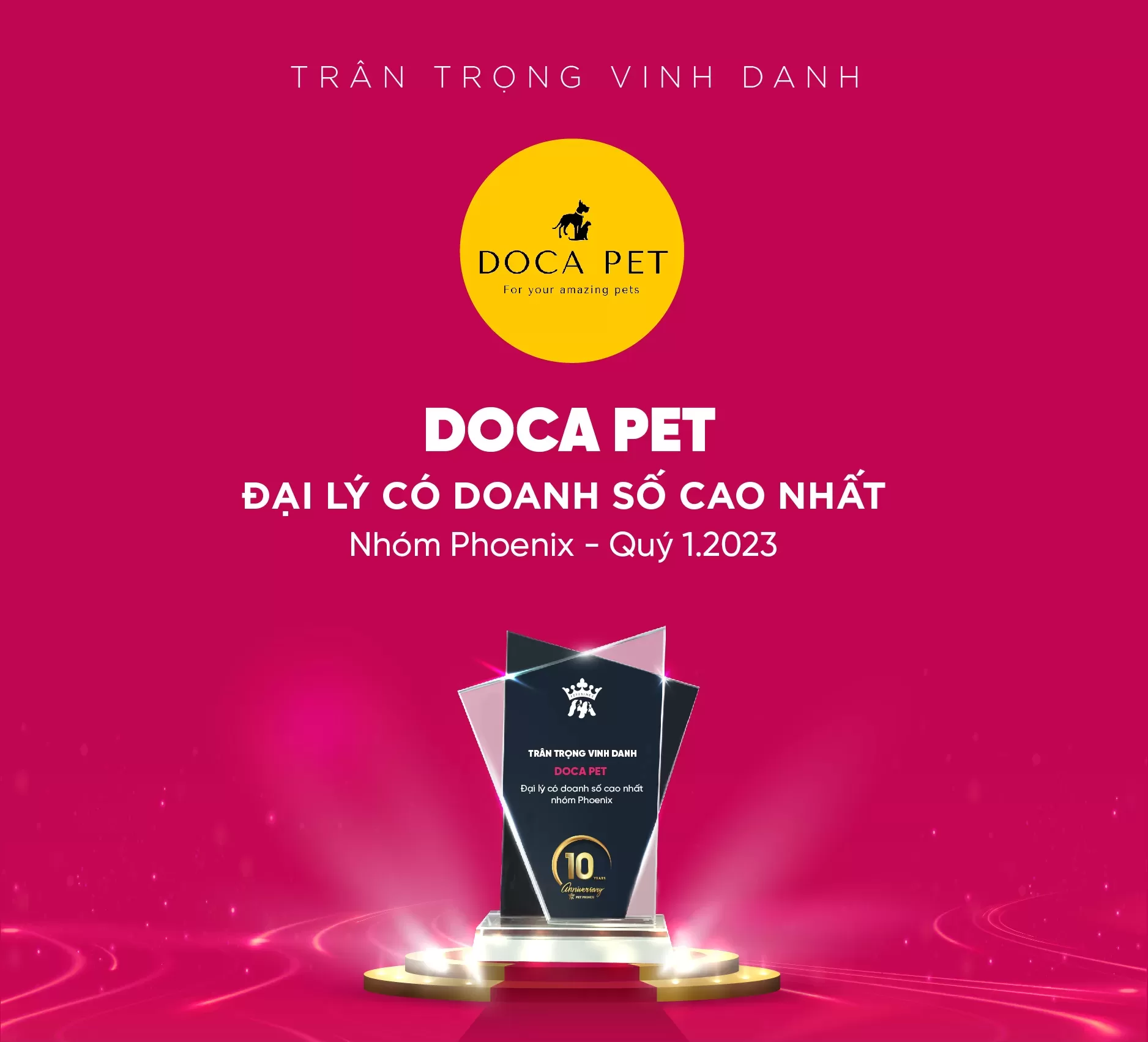 Vinh danh đại lý doca pet quý 1