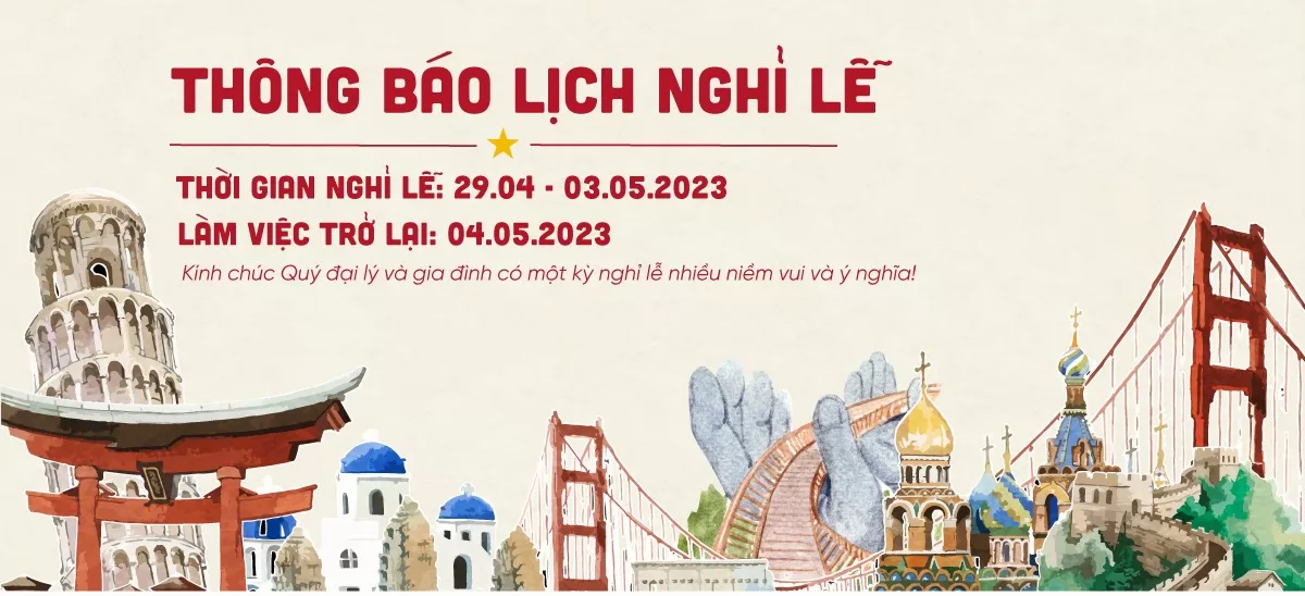 THÔNG BÁO LỊCH NGHỈ LỄ 30 THÁNG 04